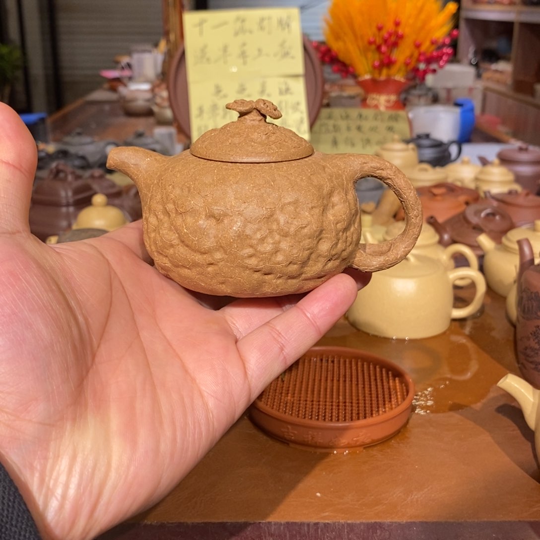 紫砂茶壶段泥精工半手供春200cc
