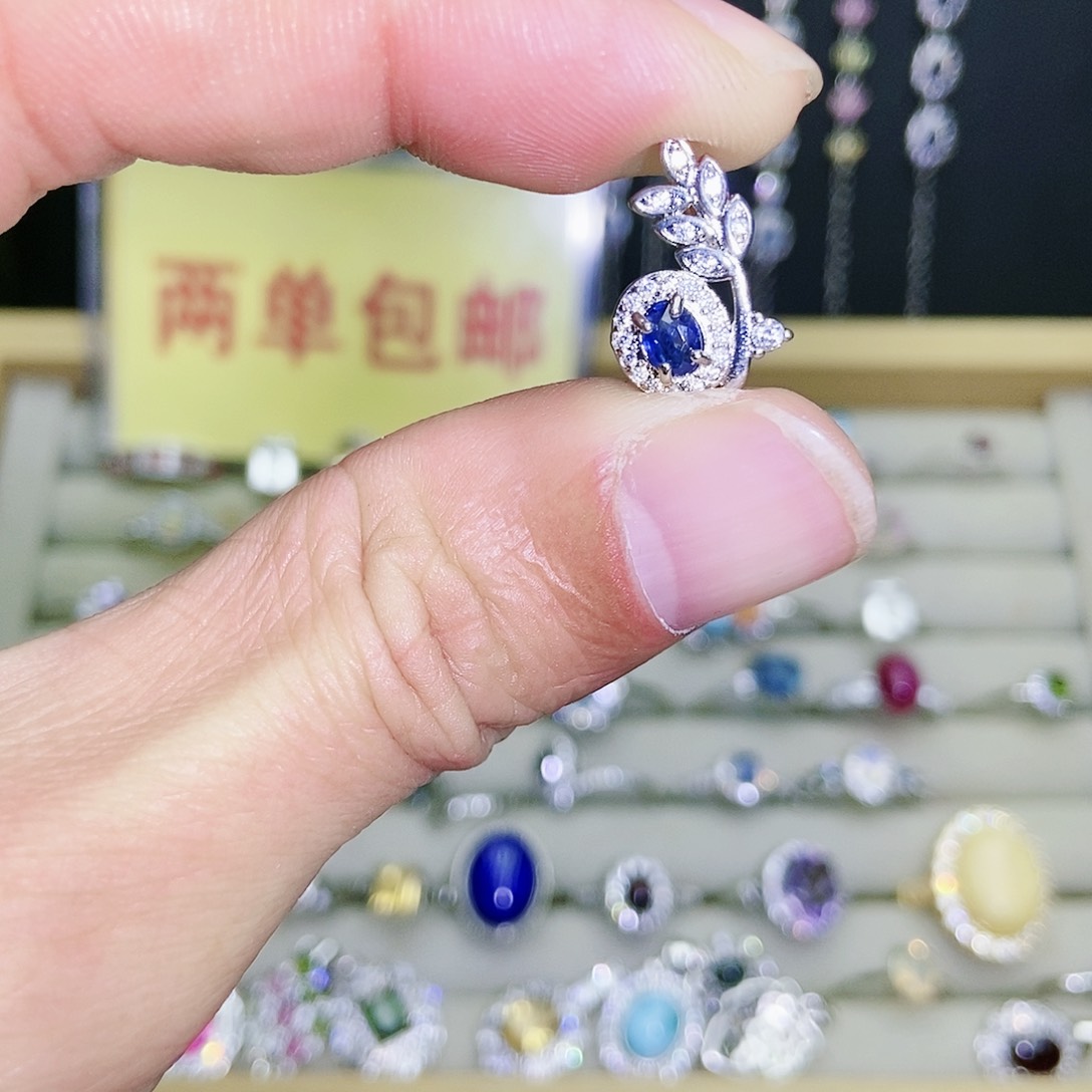 【闪购商品】吊坠(不含链)蓝宝石未镶嵌