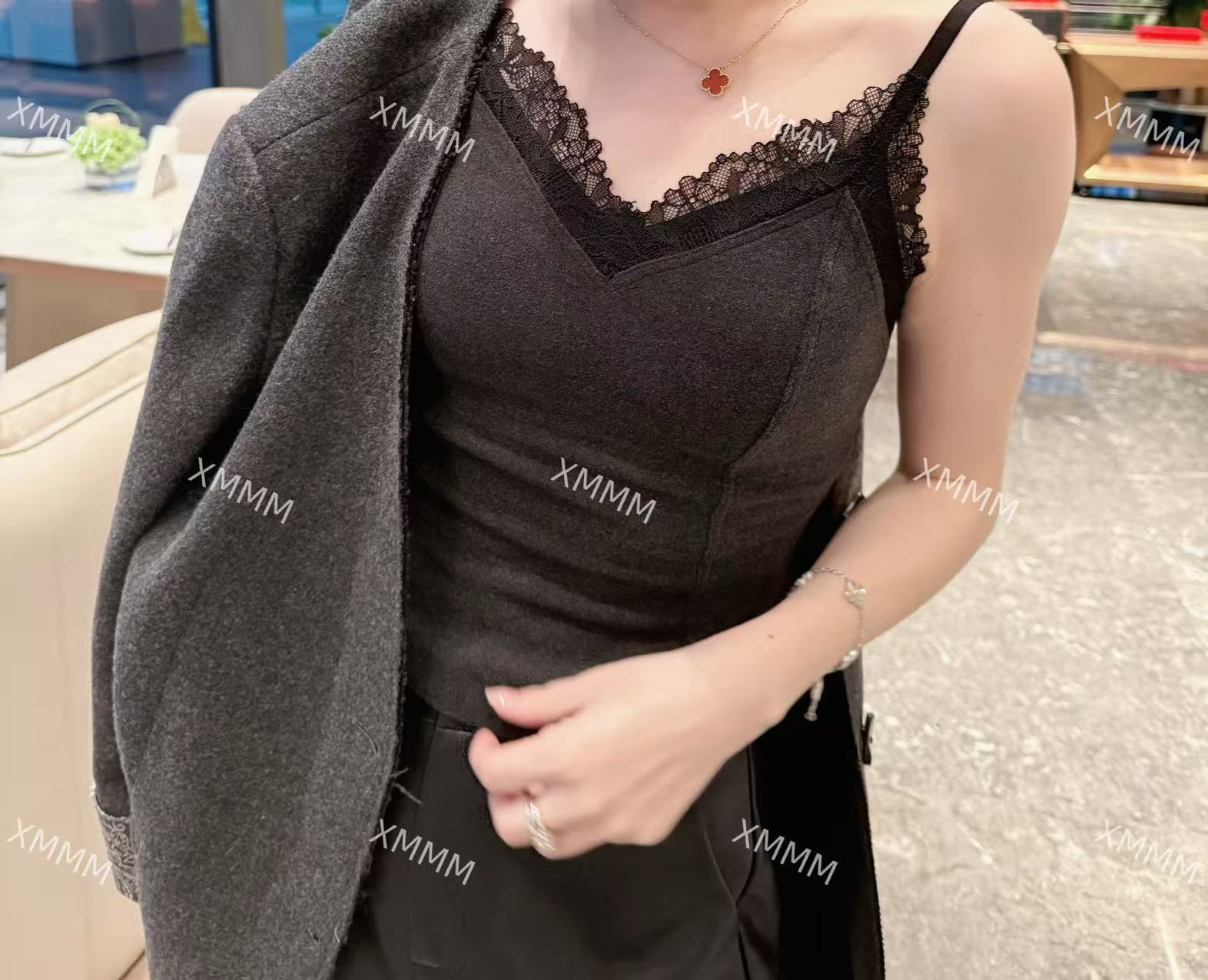 XMMM2025新款磨毛蕾丝美背