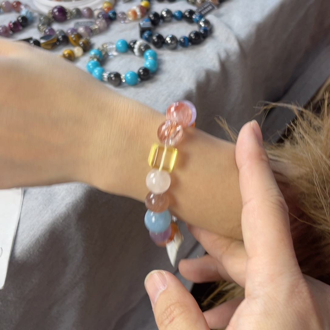 水晶手链银S925镶嵌