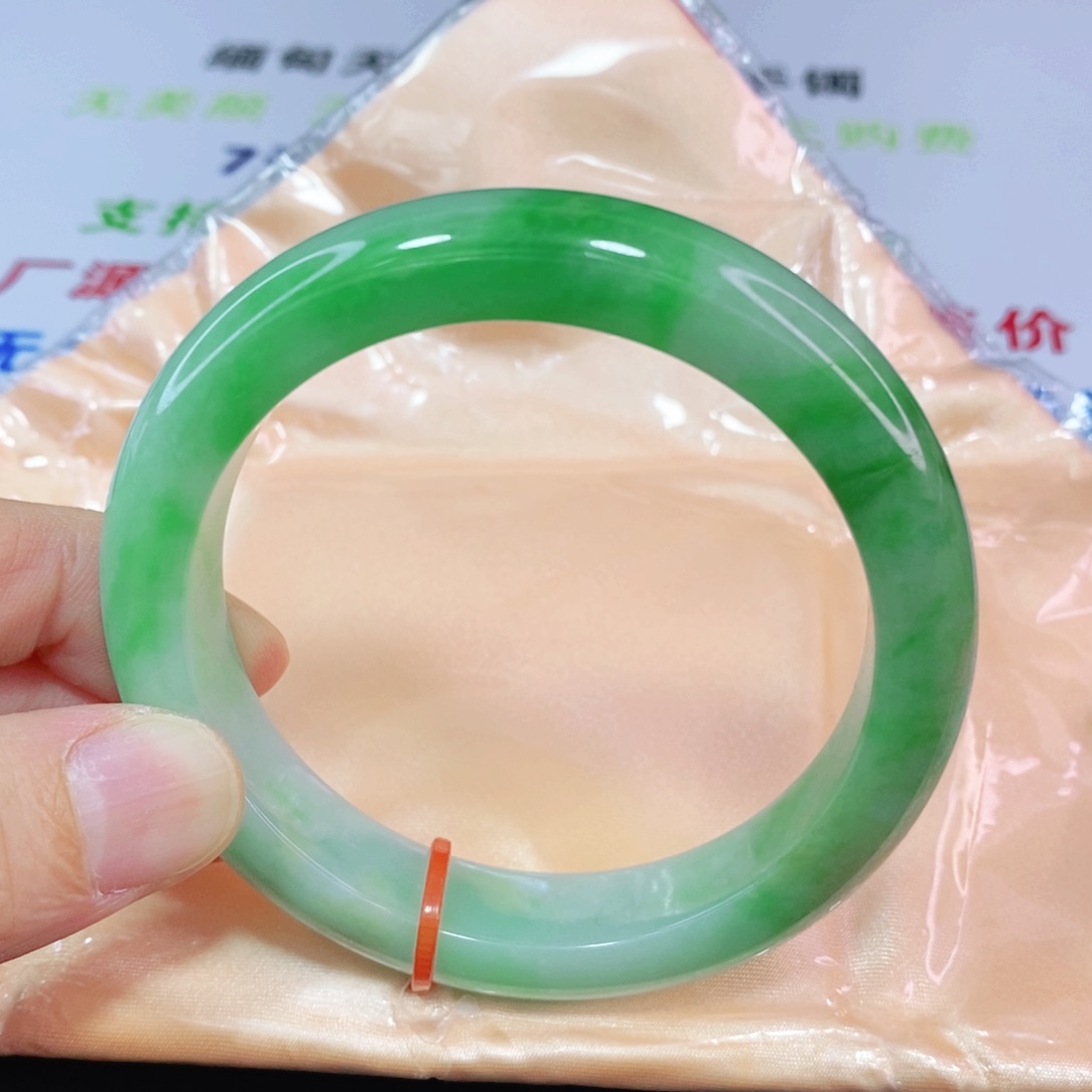 未镶嵌手镯翡翠春**开57.2圈口正圈