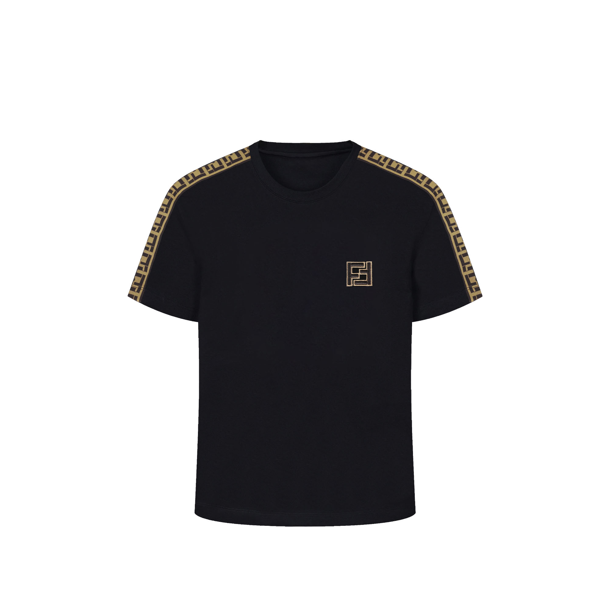 朗尼芬迪新款双色包针立体绣男士短袖7316174311