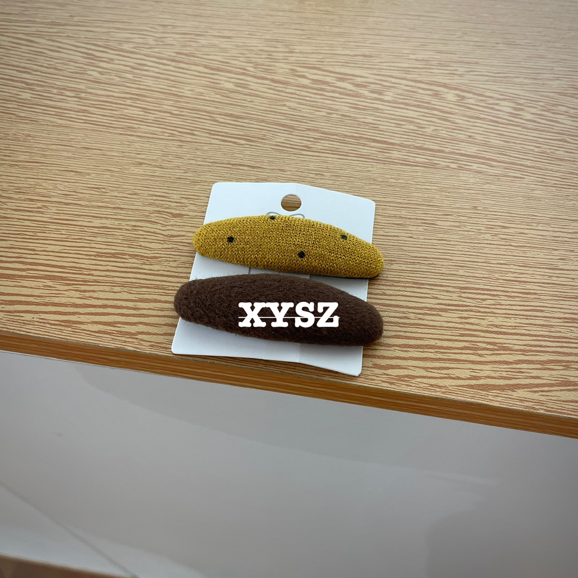 黄点咖色掰掰夹波点BB夹秋冬气质简约侧边夹甜美刘海碎发发卡发饰