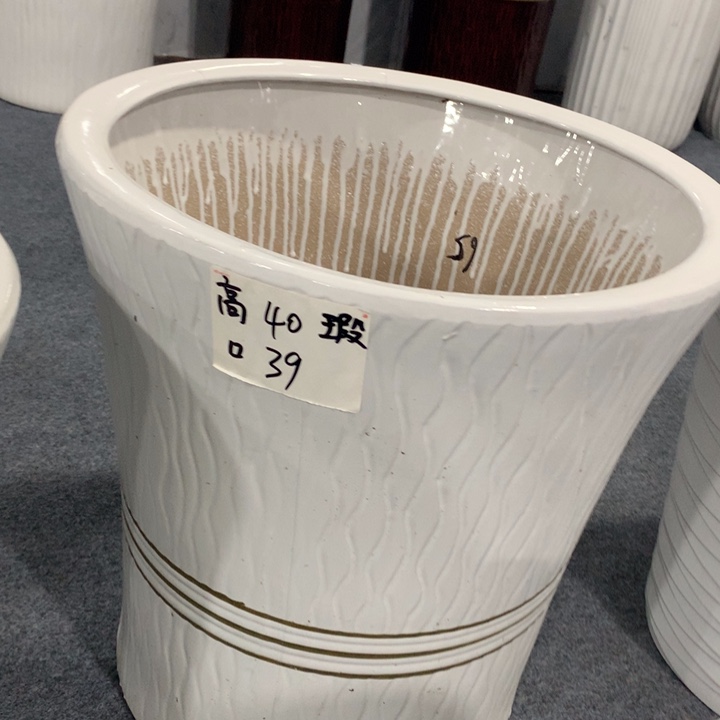 微瑕高温陶瓷花盆