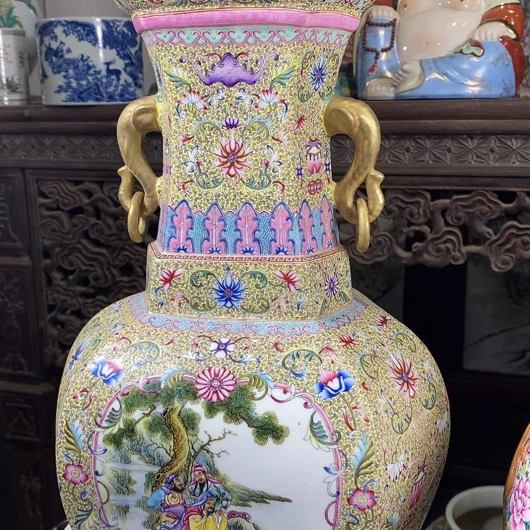 摆件手工手绘陶瓷摆件工艺品