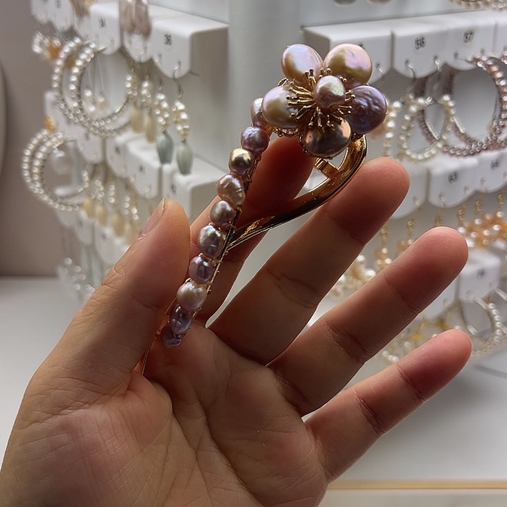 淡水珍珠未镶嵌发夹