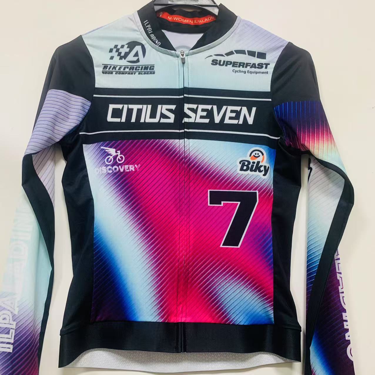 SQ 2347-1【竞技版短款加绒】骑行服厚款男士女士