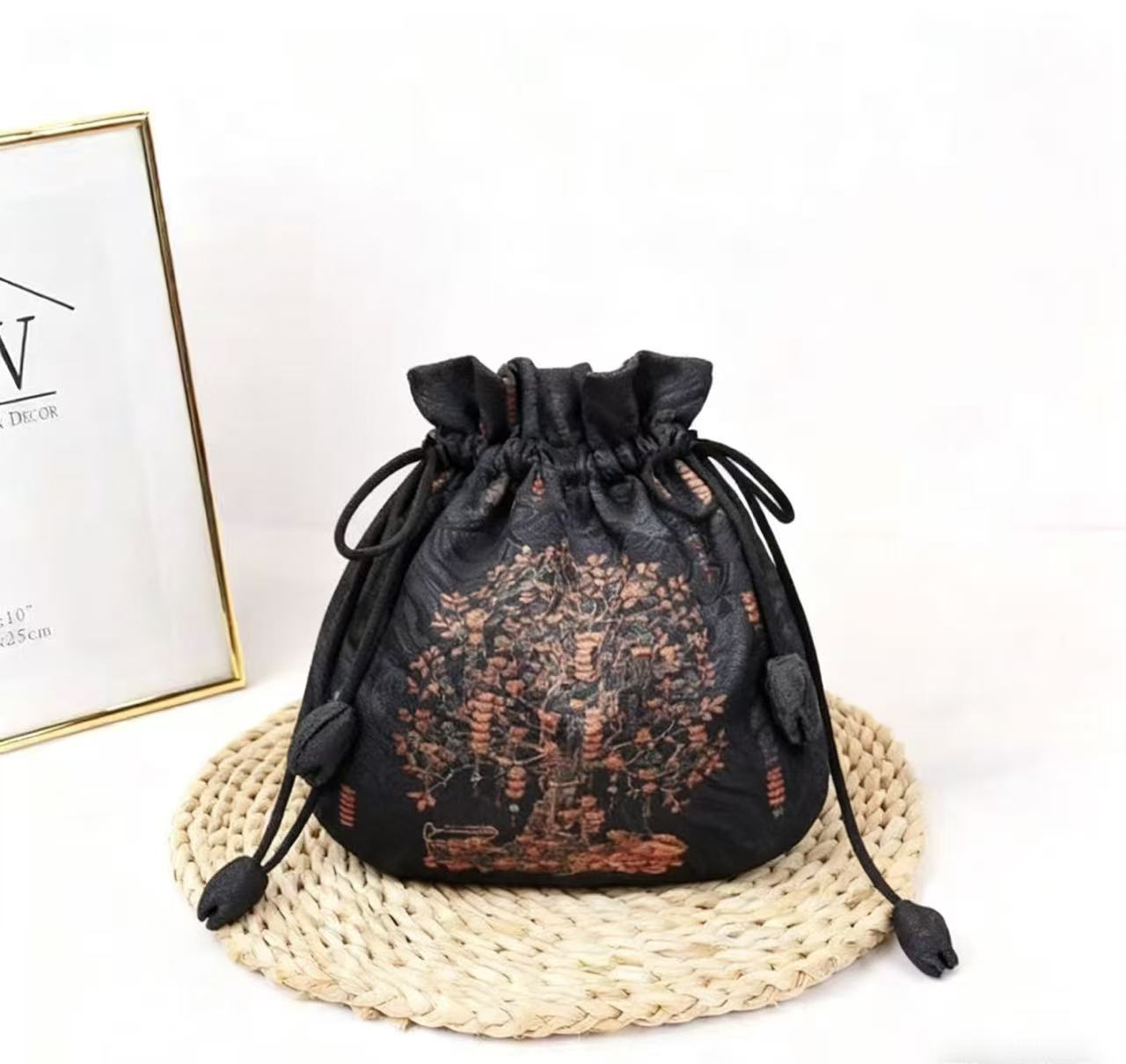 【发米树 元气包】新中式龙鳞纹23*25调节斜挎包实用小巧国风百搭