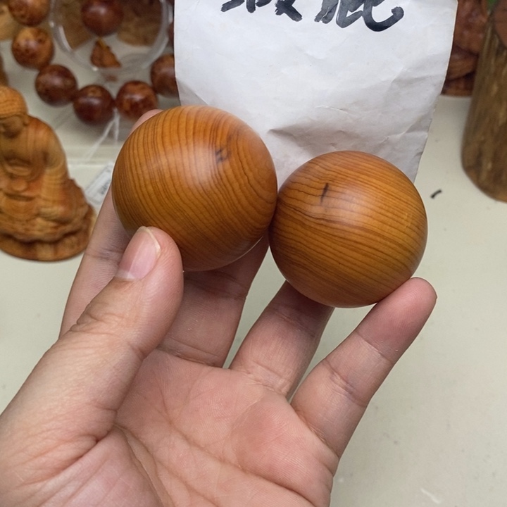 柏木崖柏色差手球49