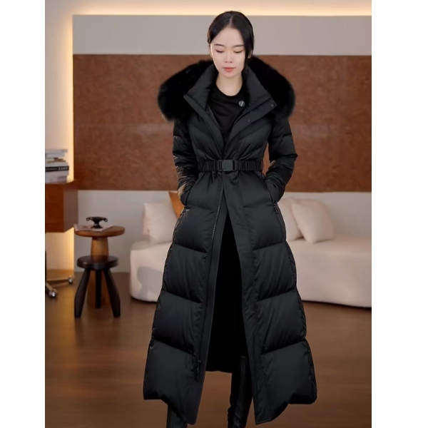 冬装新款~知性~高腰显瘦时尚狐狸毛领95鹅绒羽绒服女hh
