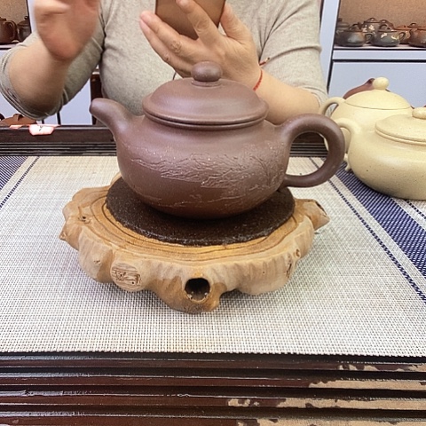 紫砂茶壶伟***8宜兴紫砂老紫泥280c c