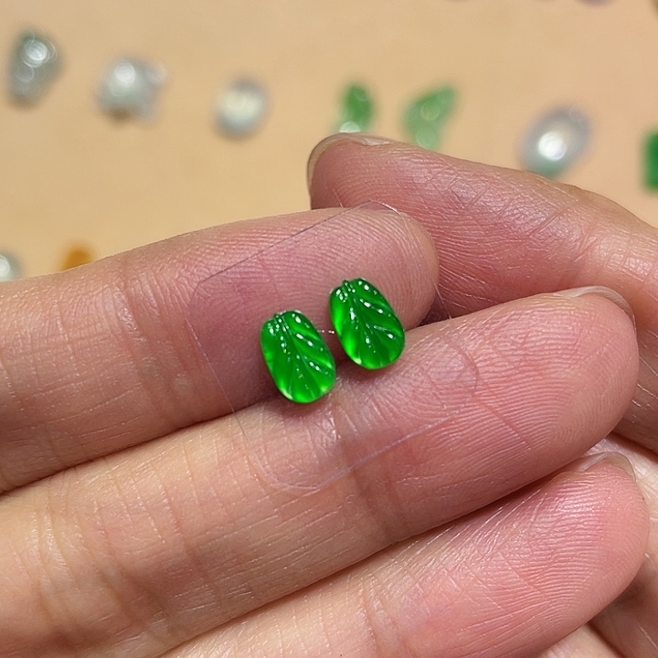 定制翡翠未镶嵌叶子