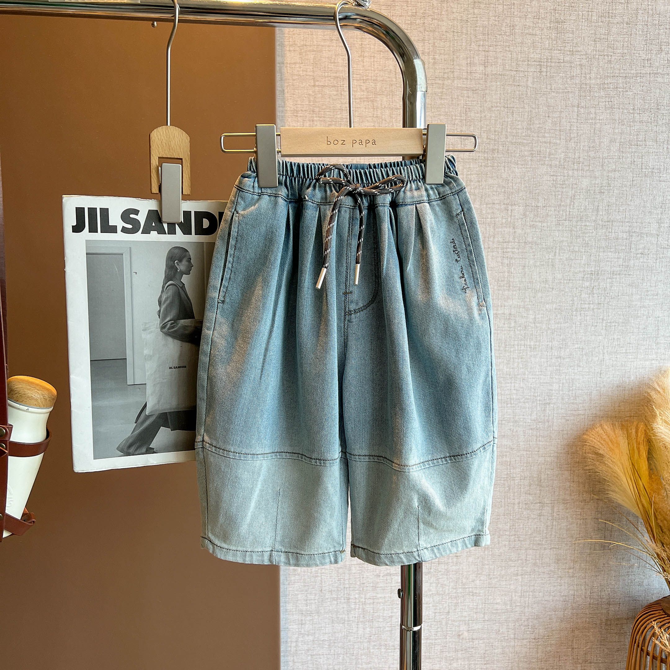 渐变牛仔中裤单件裤子