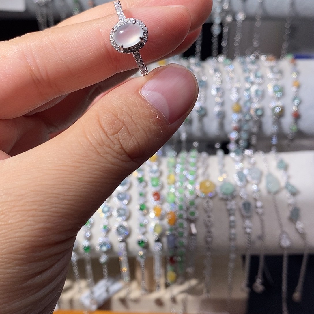 翡翠银S925镶嵌颈饰