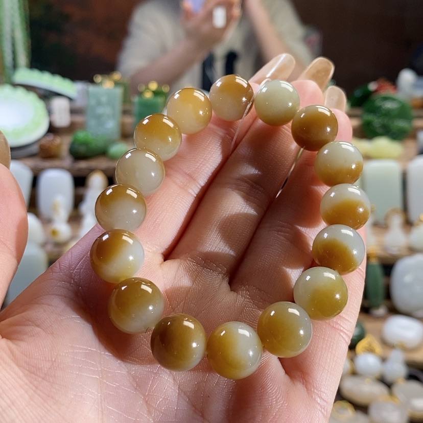 【闪购商品】和田玉手串未镶嵌方*顶