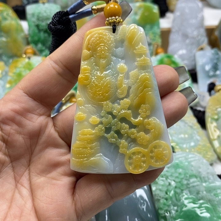 翡翠未镶嵌颈饰天然a货翡翠