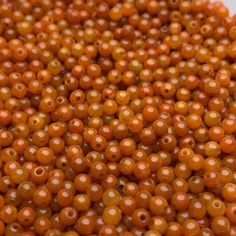 【闪购商品】翡翠手链未镶嵌卡3.5冰红100颗