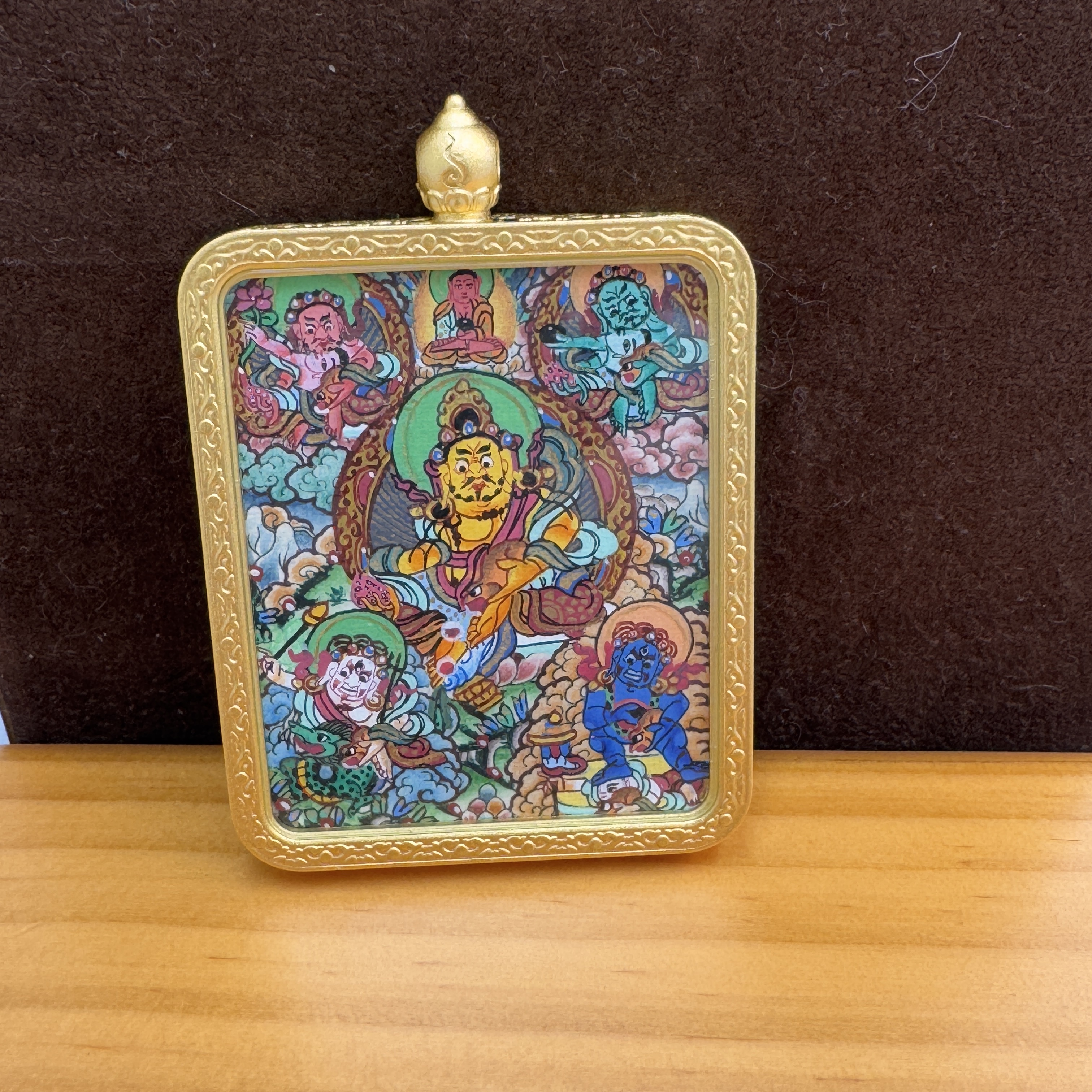 【哈轩灵灵臻选】五路财神唐卡-2723