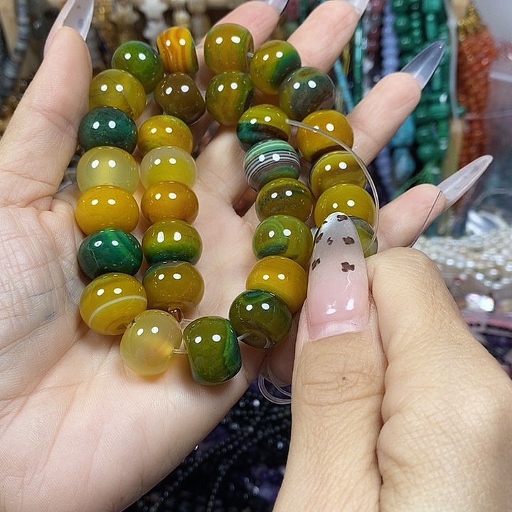 玛瑙/玉髓未镶嵌珠宝半成品玛瑙卡15mm