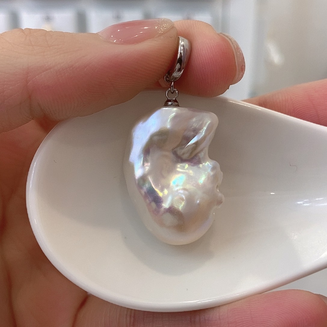 淡水珍珠颈饰银S925镶嵌