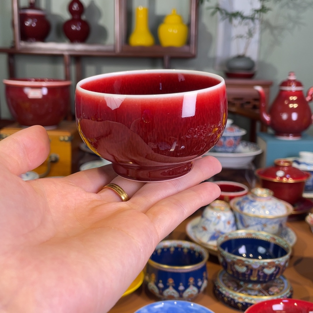 清欢雅玩原矿郎红福利禅定杯