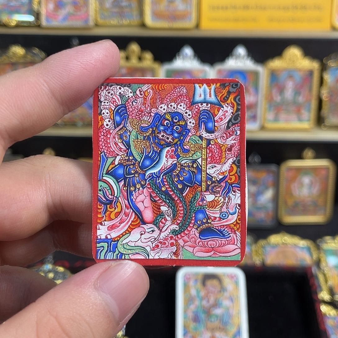 吊坠等****.大黑天唐卡