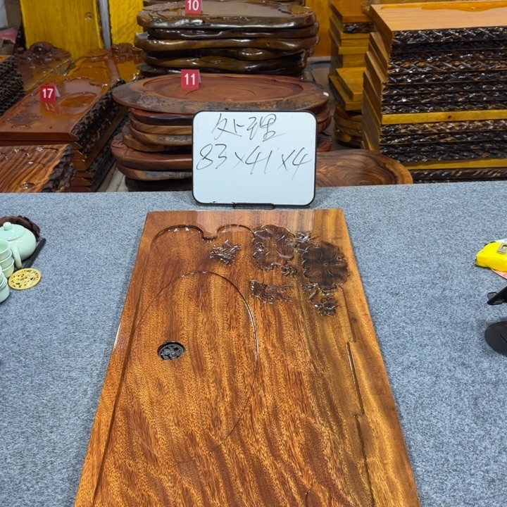 『***』整板无拼接实木茶盘有瑕疵处理卖