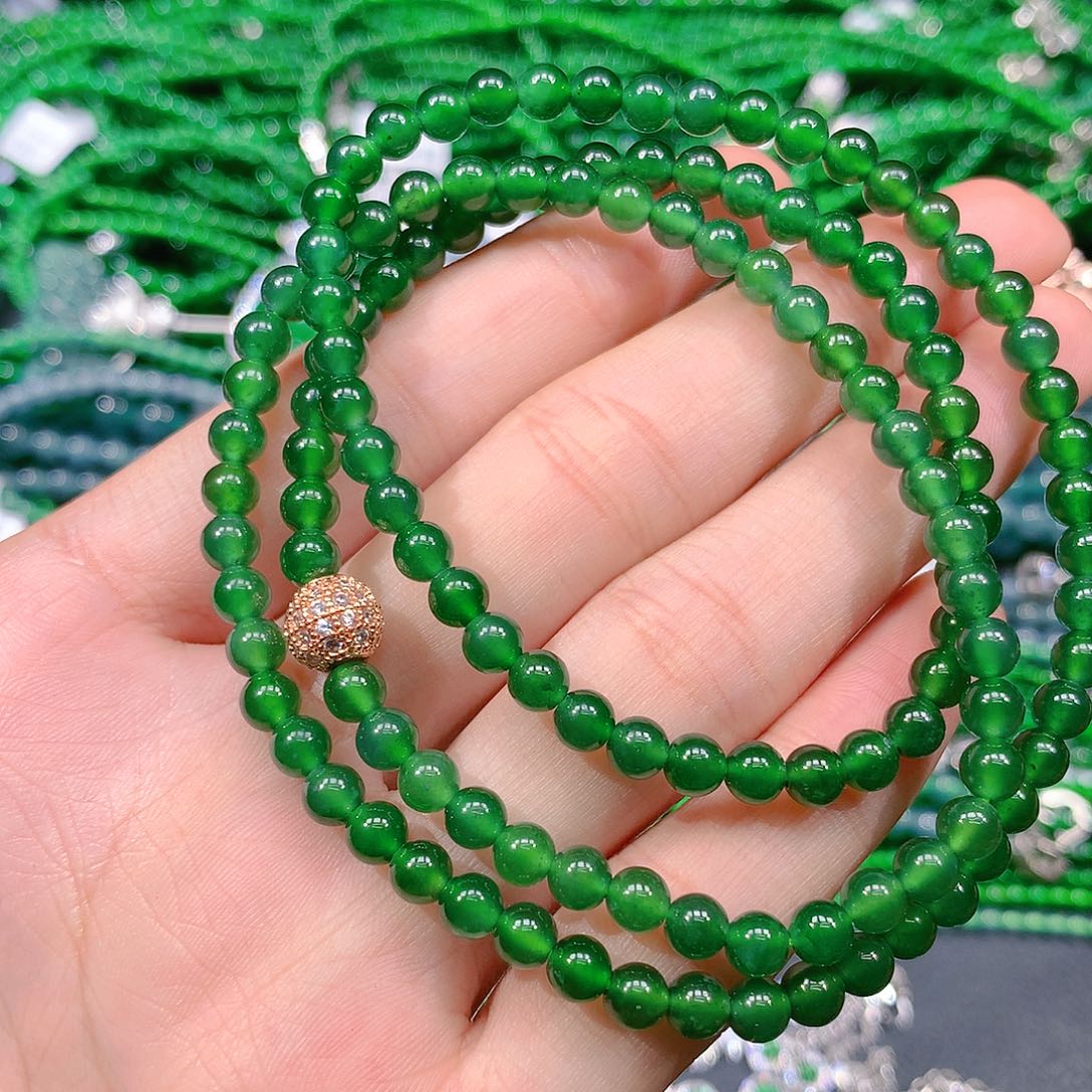 翡翠手串未镶嵌天然翡翠