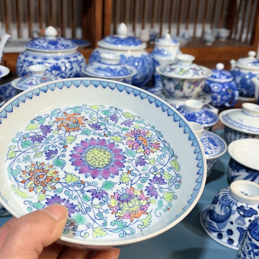 錡镇堂手工手绘壶承