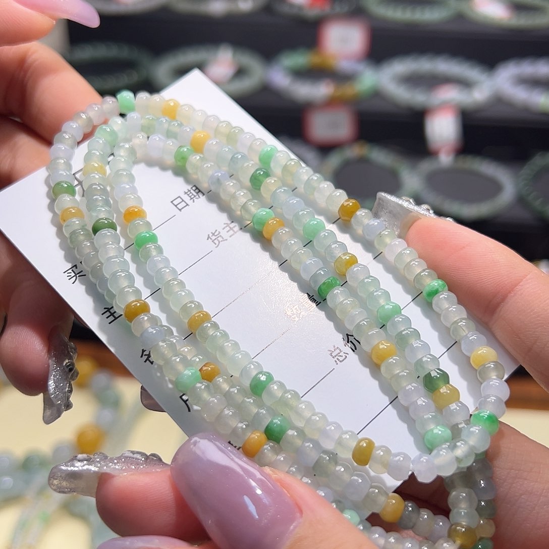 未镶嵌手串翡翠九*?缅甸A货翡翠手串08