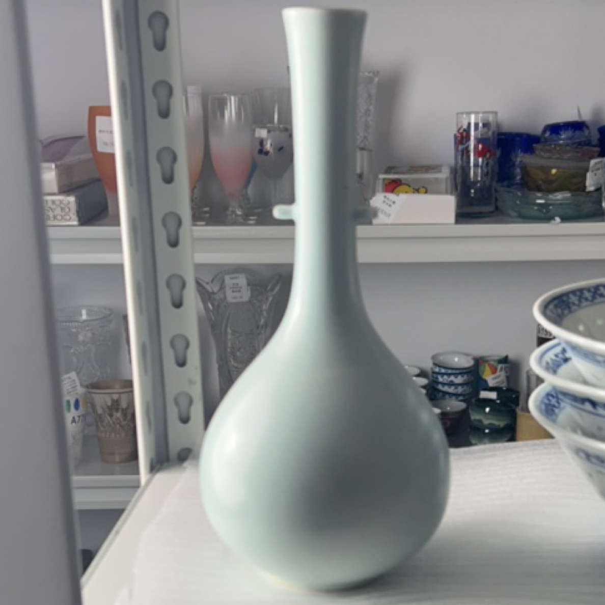 陶瓷颜色釉花瓶客厅插花摆件博古架装饰瓷器