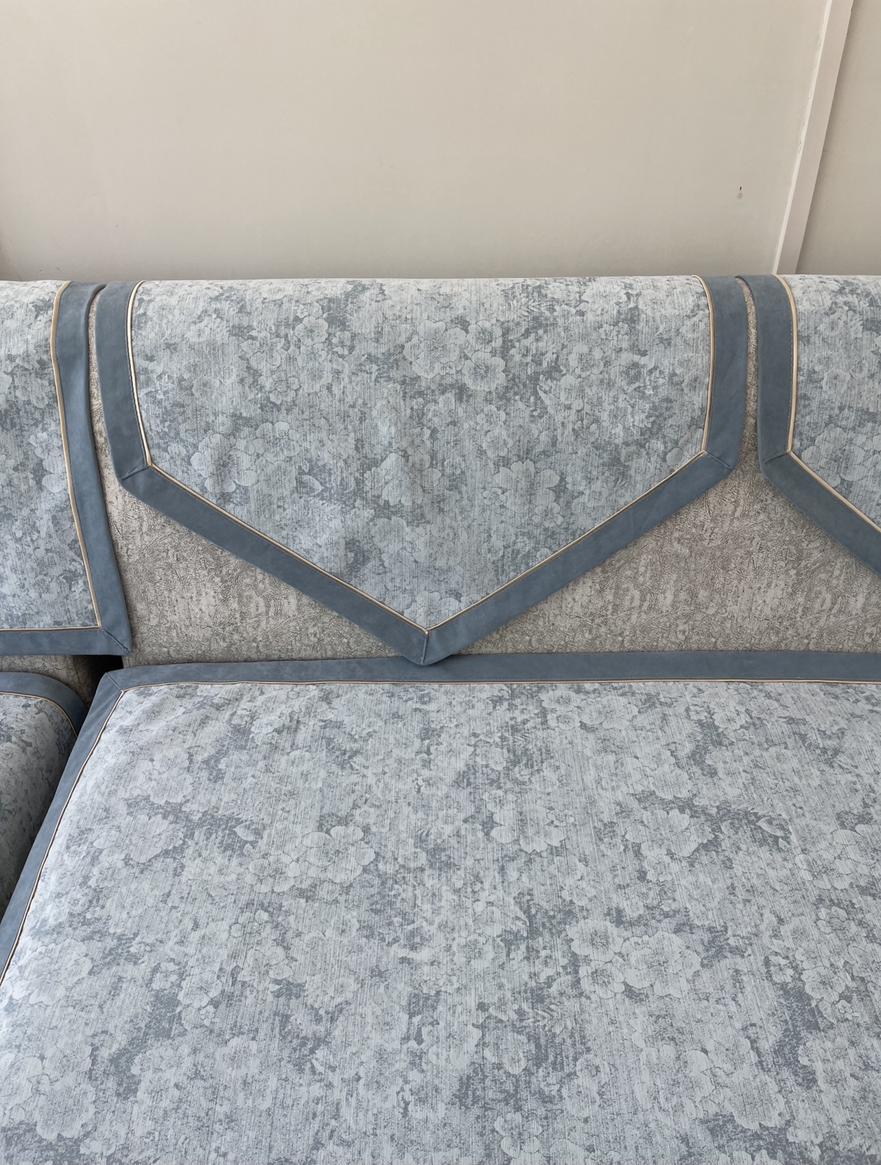 （莫奈花园）靠背垫高档雪尼尔四季通用