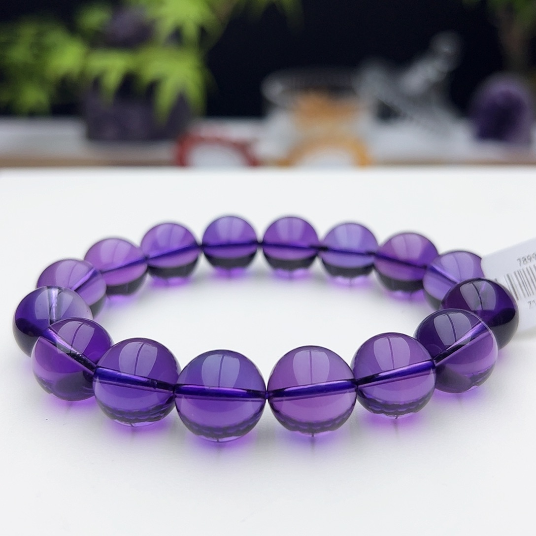 水晶手链未镶嵌@****s紫水晶13.3mm51.31