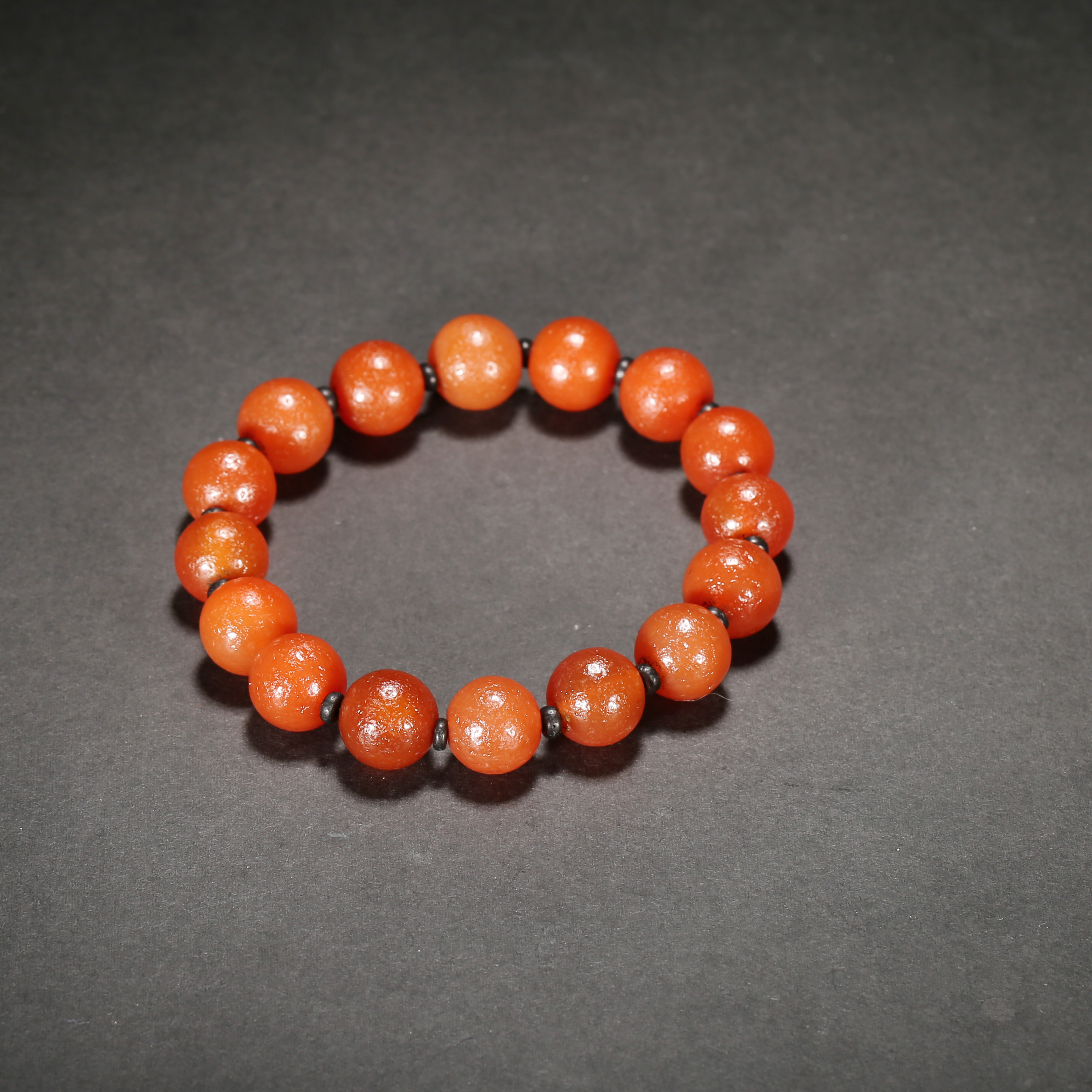 清代*红玛瑙手串/02FYG2207/玛瑙【北京文博】