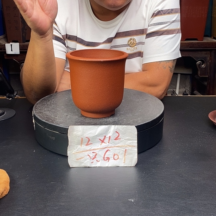 紫砂花盆货号一只G01