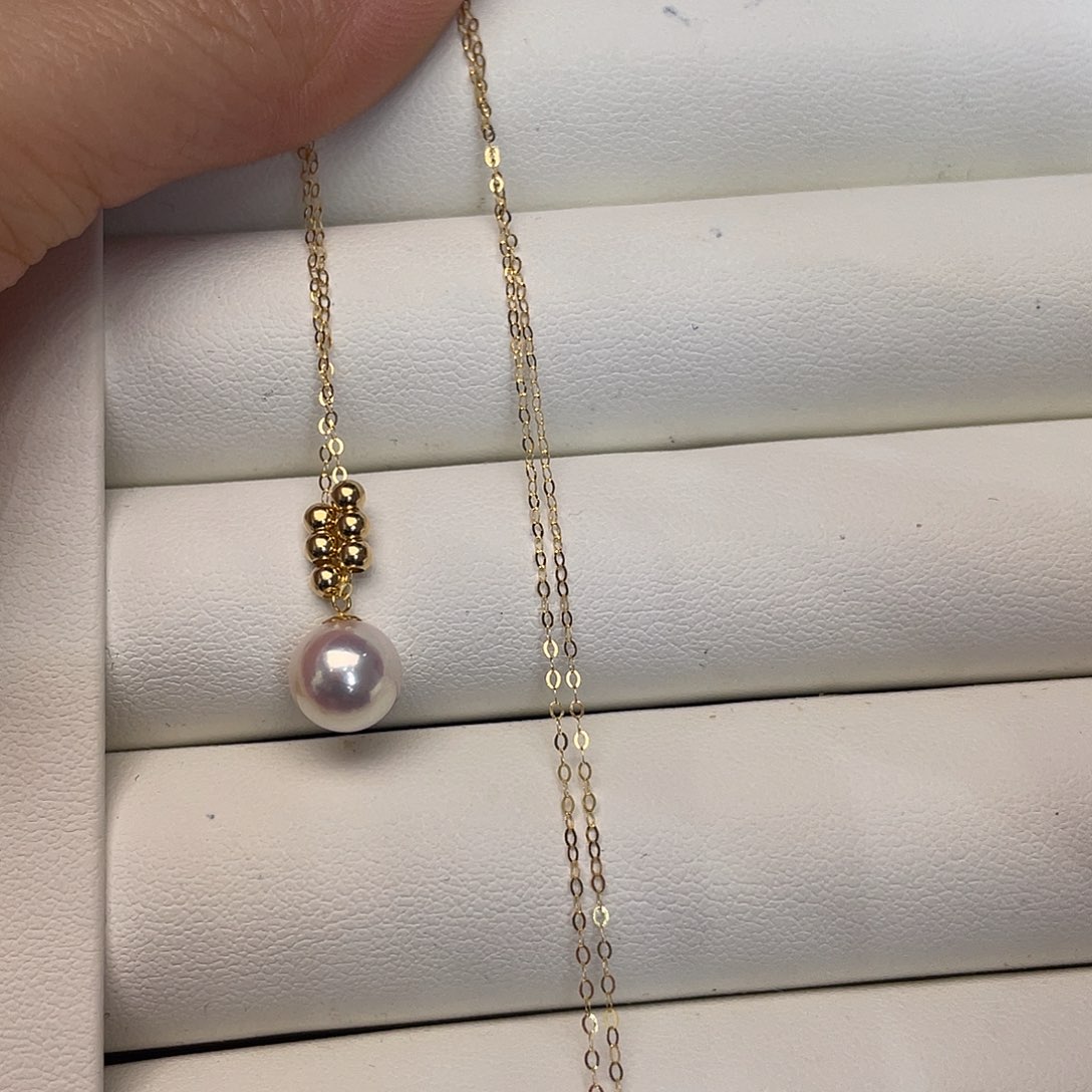 18K金镶嵌颈饰海水珍珠