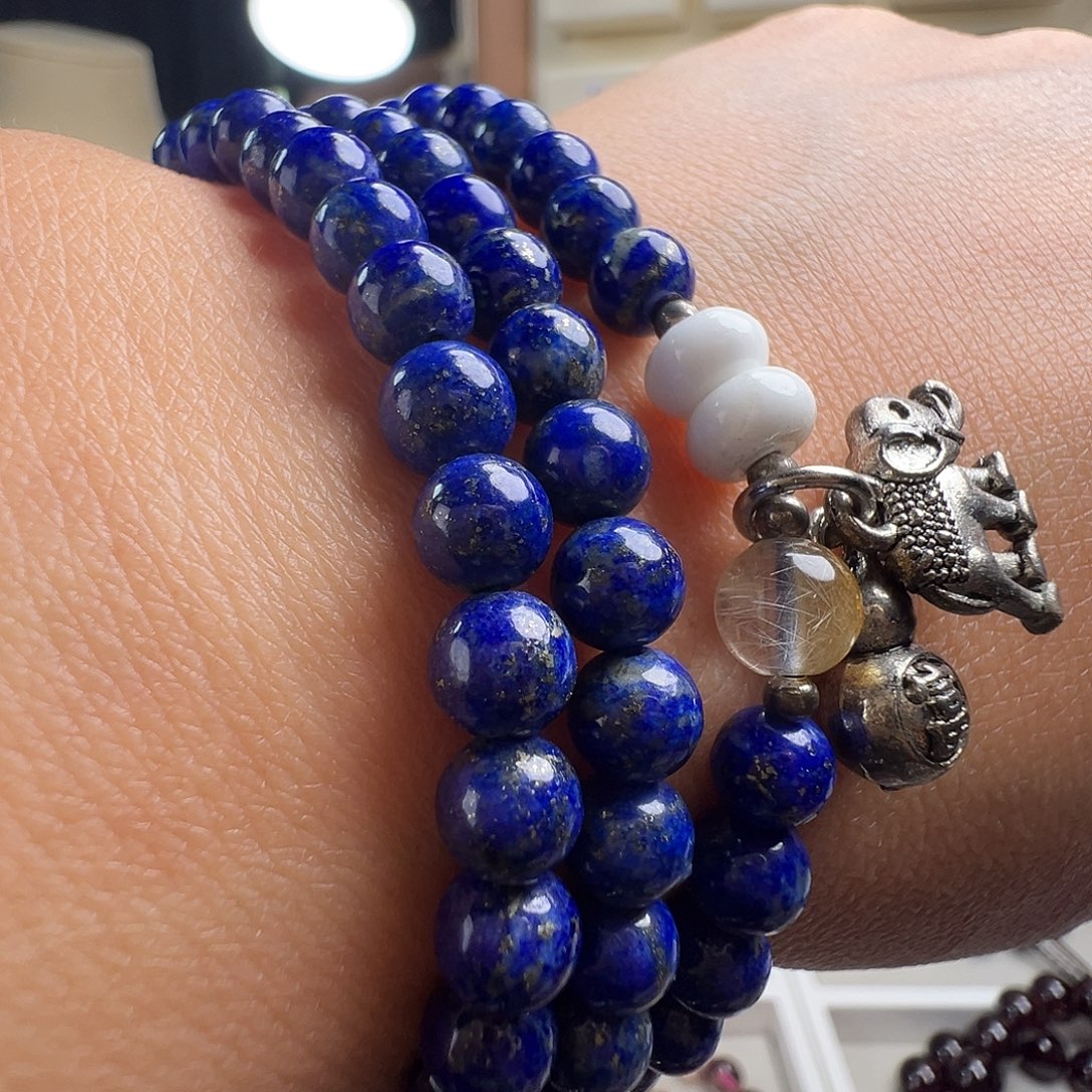 青金石未镶嵌手链天然青金石