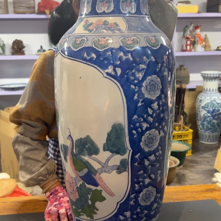 青***花瓷片拾六家的瓷器瓷器