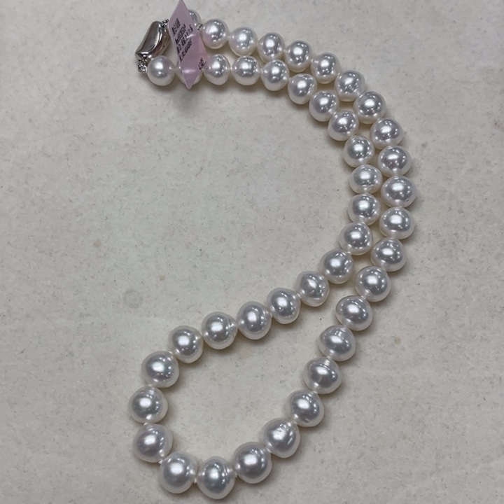 项链未镶嵌海水珍珠冷白光9-11mm