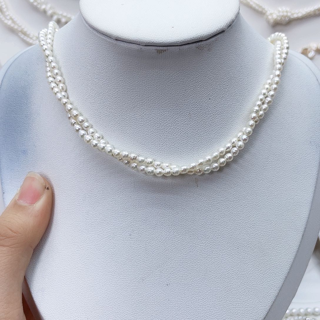 颈饰银S925镶嵌淡水珍珠