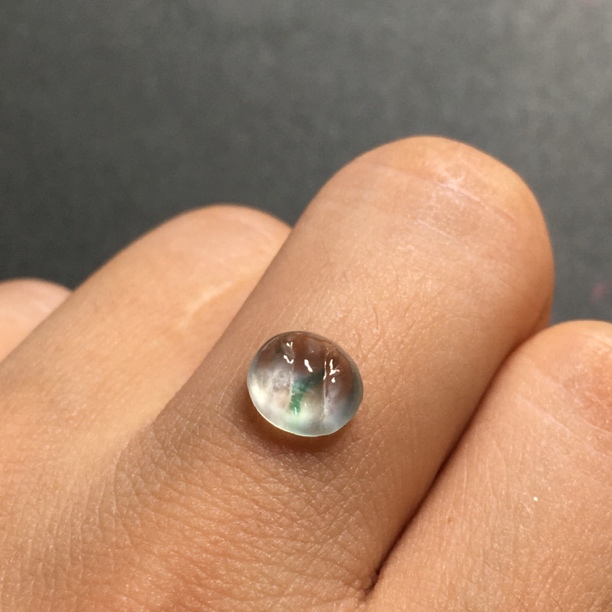 尺寸7.7-6.9-3缅甸翡翠高冰钢飘绿镶戒指路路通盘缠手链滴溜配饰