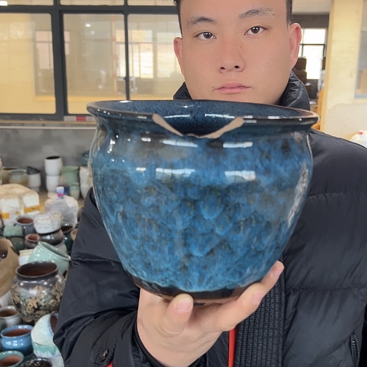 微瑕啦啦啦粗陶花盆
