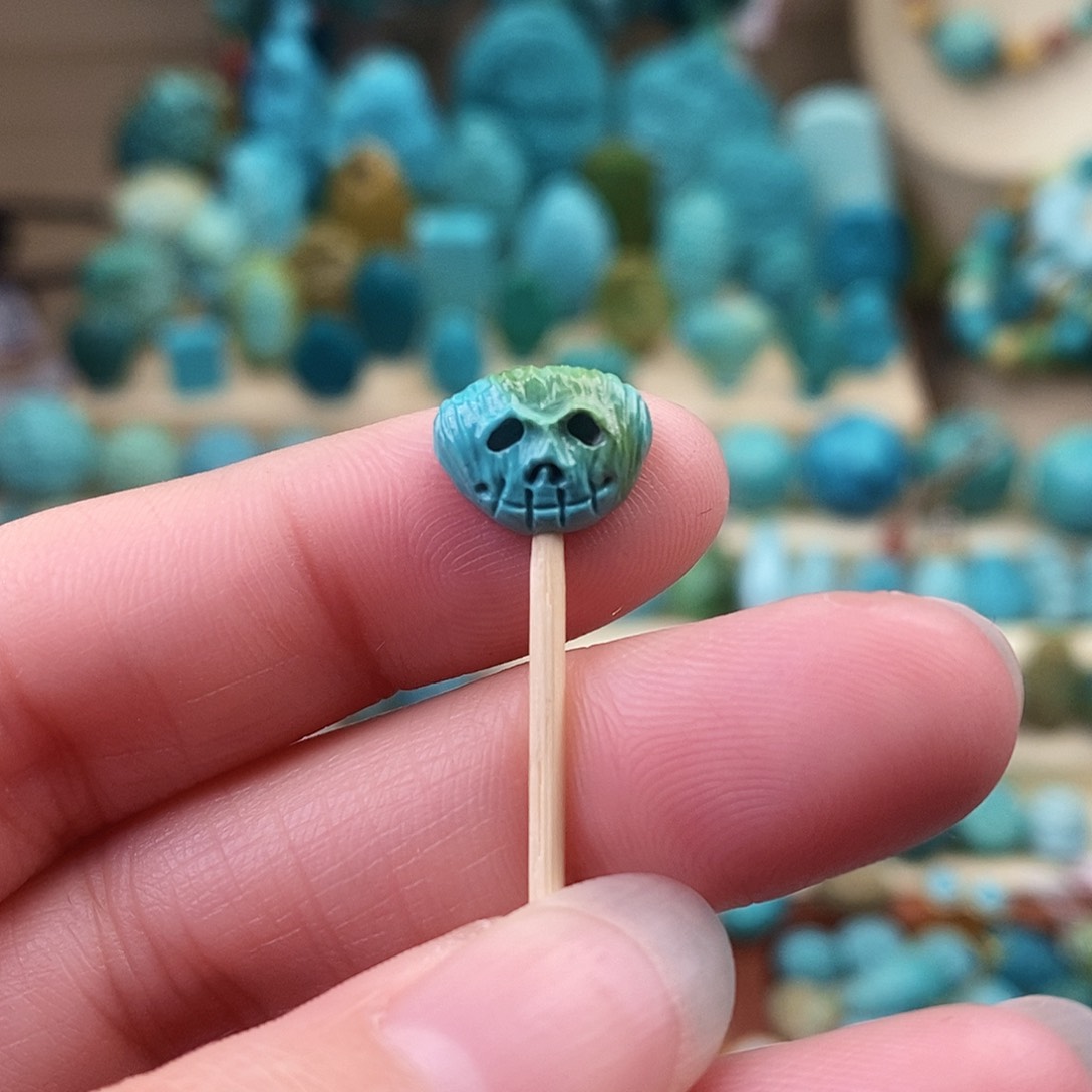 绿松石珠宝奇石未镶嵌11mm