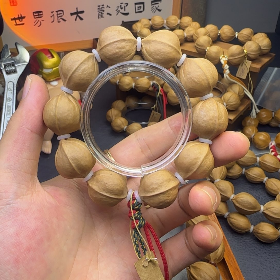 橄榄核手串/手链个**，抛光打底21尺寸