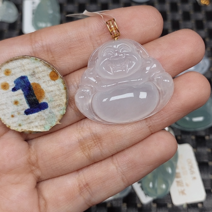 【闪购商品】翡翠18K金镶嵌吊坠(不含链)