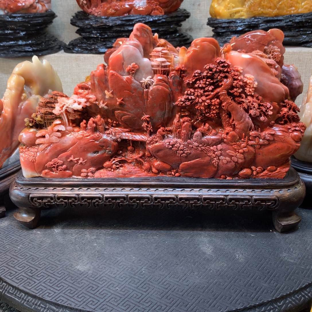 寿山石海**空寿山石摆件