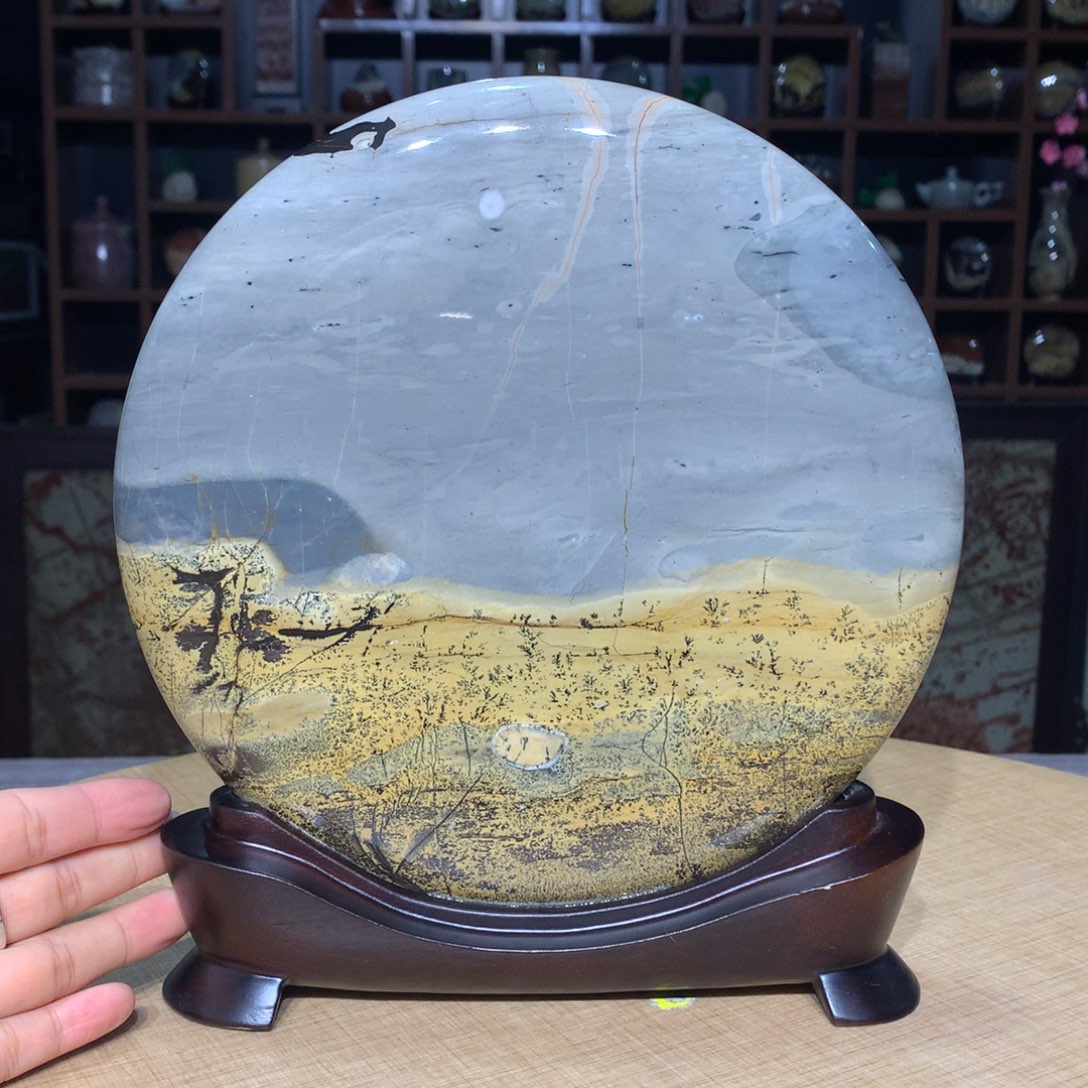 紫砂广西国画石，收藏观赏