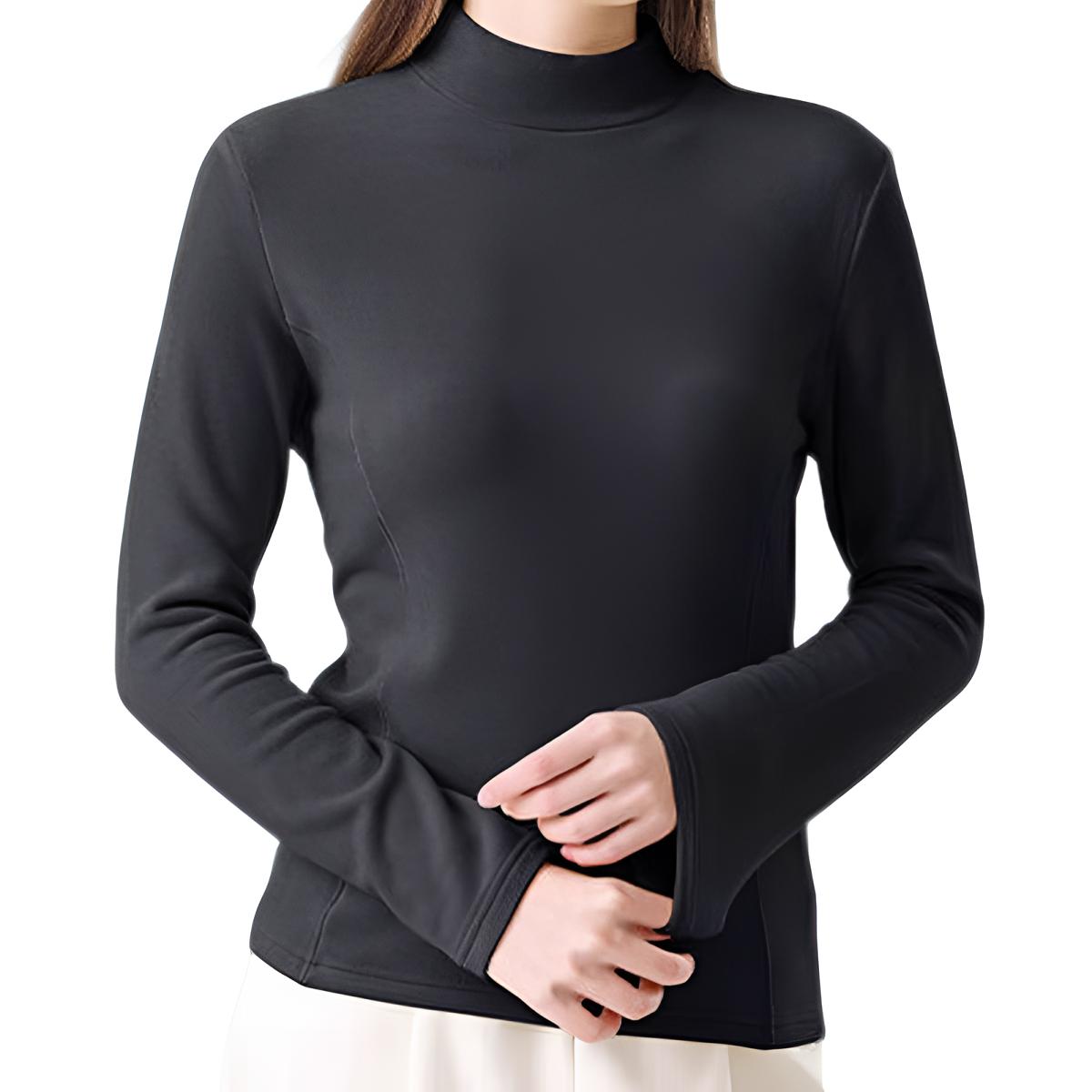 【裁缝方师傅家】高领加厚打底衫柔软正肩贴身舒适女士冬季针织休闲