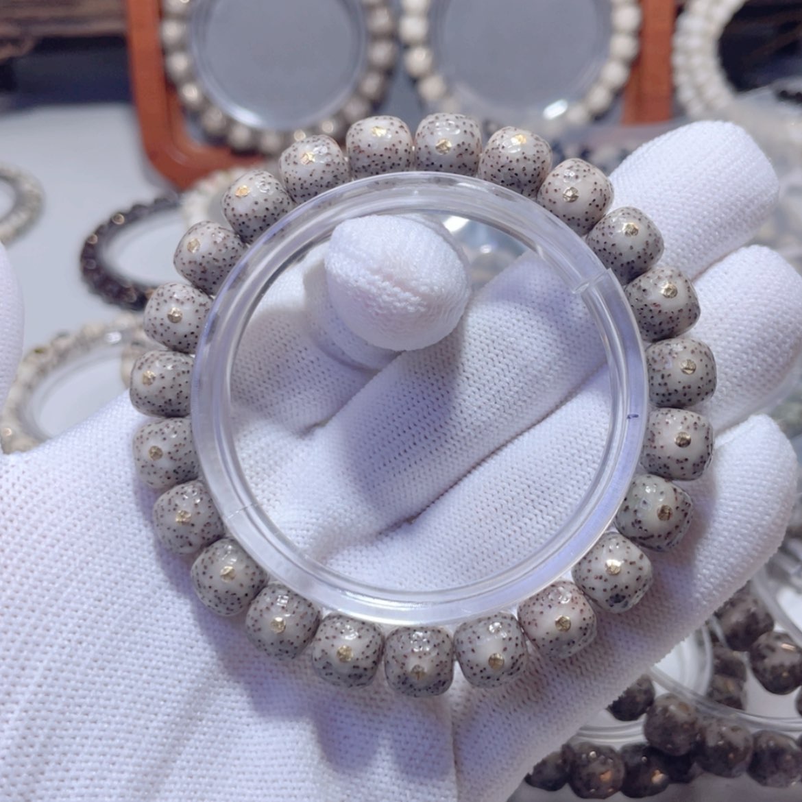 【闪购商品】星月菩提手串满钉糯冰龙鳞