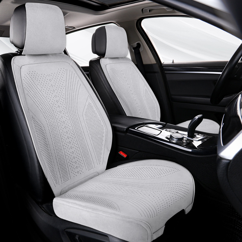 翻毛皮汽车坐垫四季通用全包座垫半包车垫座椅套马鞍垫小蛮腰坐垫